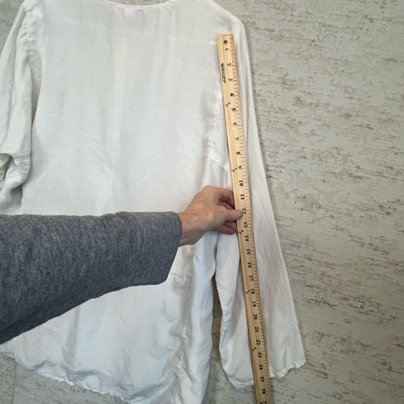 Vintage Victoria's Secret 100% Silk Ivory Embroidered Sz L Top Boho Romantic - Picture 15 of 16